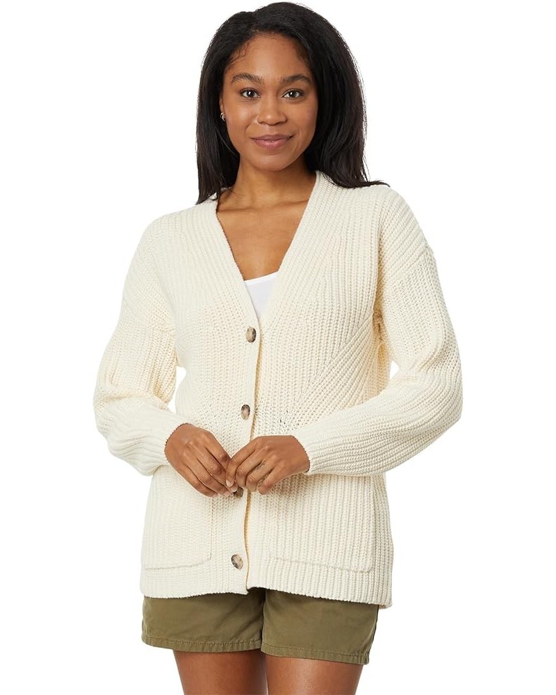 Ambrose V-Neck Textural Stitch Cardigan Antique Cream $44.82 Sweaters