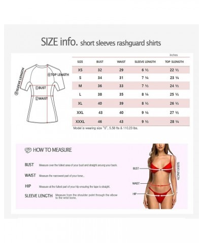 Women UPF50+ Swimsuit Short Sleeve Top T Shirt Rash Guard Workout (RPYSSS) Brown With Green $11.14 Swimsuits