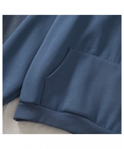 Women's Casual Hoodie Cute Sheep Pattern Long Sleeve Cotton Sweatshirt Pullover Deep Blue $15.61 Hoodies & Sweatshirts