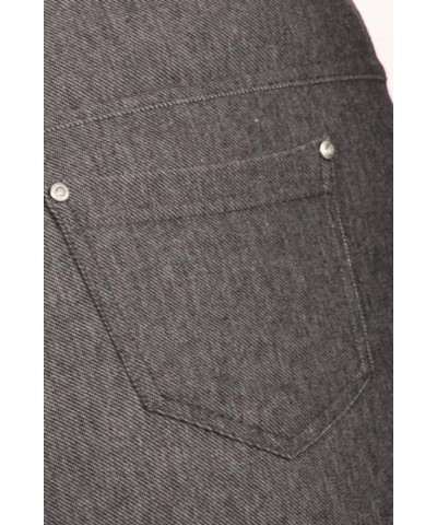 Women's Plus Size Cotton Blend Stretchy Jeggings with 5 Pockets Gray $13.17 Leggings