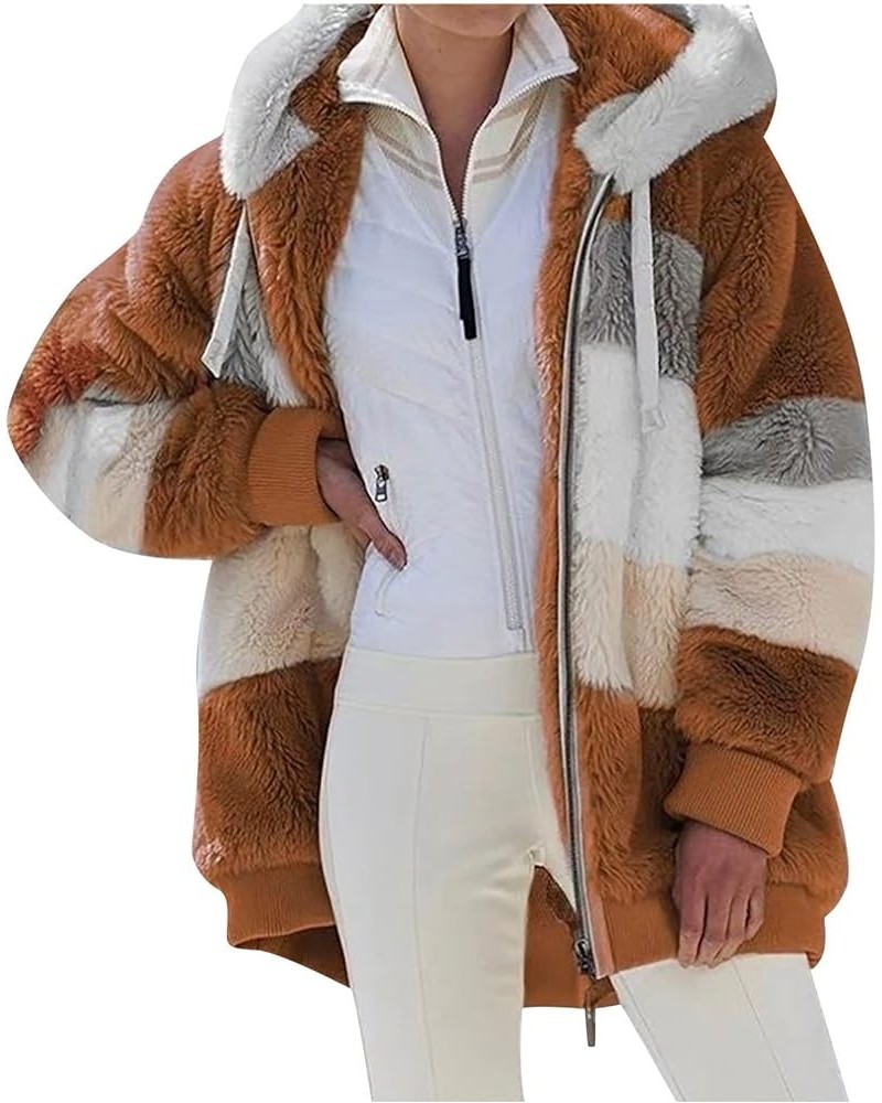 Women 2023 Winter Coats Fuzzy Fleece Lined Sherpa Thicken Jacket Outdoor Warm Zip Fluffy Hoodie Outerwear Fall Outfits Women ...