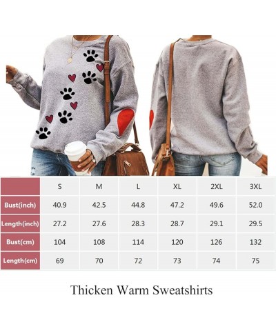 Dog Paw Graphic Print Tee Shirts Women Short Long Sleeve Pullover Love Heart Tops Dog Mom Sweatshirts A Grey $9.46 Activewear