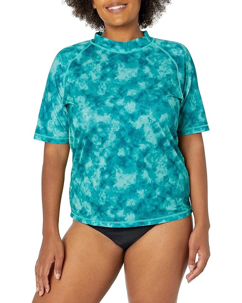 Women's Plus-Size UPF 50+ Active Rashguard & Workout Top Green $11.21 Swimsuits