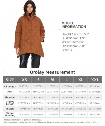 Women's Lightweight Long-Sleeve Puffer Jacket Oversized Insulated Quilted Down Jacket with Stand Collar Black $45.15 Jackets