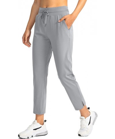 Women's Golf Pants with 4 Pockets 7/8 Stretch High Wasited Sweatpants Travel Athletic Work Pants for Women Bright Grey $21.19...