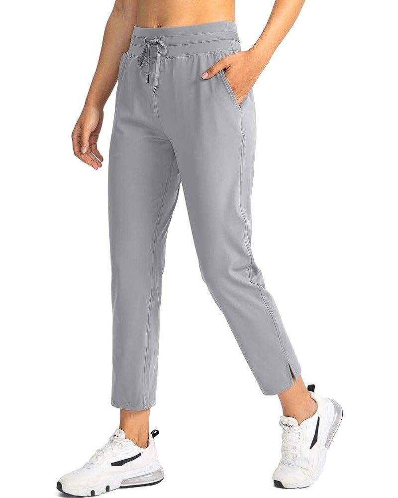 Women's Golf Pants with 4 Pockets 7/8 Stretch High Wasited Sweatpants Travel Athletic Work Pants for Women Bright Grey $21.19...