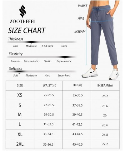 Women's Golf Pants with 4 Pockets 7/8 Stretch High Wasited Sweatpants Travel Athletic Work Pants for Women Bright Grey $21.19...