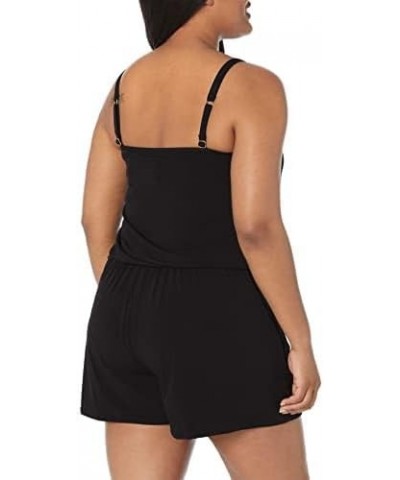 Women's Romper One Piece Swimsuit Black//Solids $26.73 Swimsuits