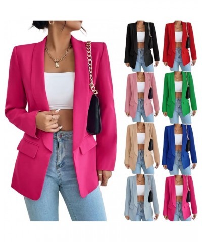 2024 Blazers for Women Business Casual Suit Jacket Long Sleeve Work Office Blazer Jacket Lightweight Open Front Coat Khaki $2...
