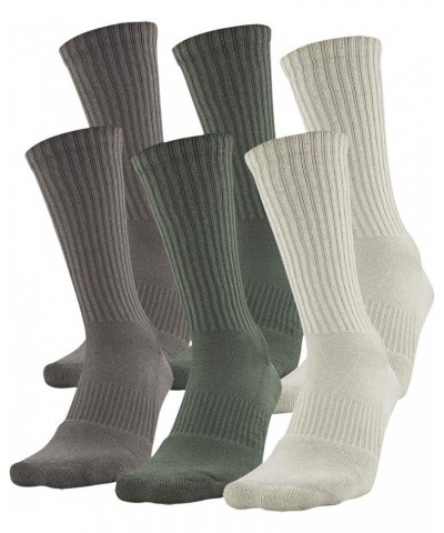 Adult Cotton Crew Socks, Multipairs Neutral Assorted (6-pairs) $16.25 Socks