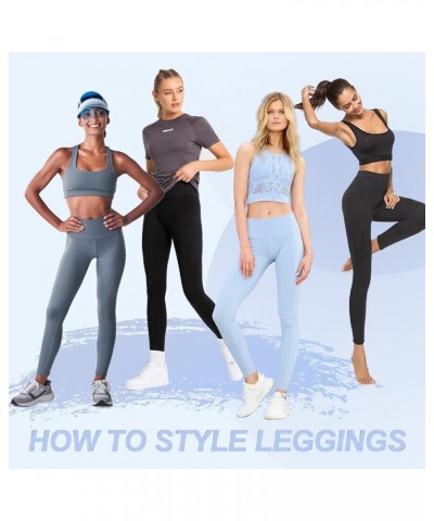 4 Pack Leggings with Pockets for Women,Soft High Waisted Tummy Control Workout Yoga Pants Large-X-Large 1-4 Black $13.28 Legg...