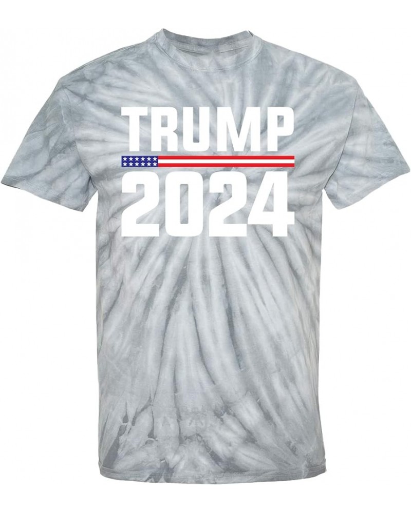 Trump for President - MAGA Republican Men's T-Shirt Silver Tie Dye - 2024 $9.44 T-Shirts
