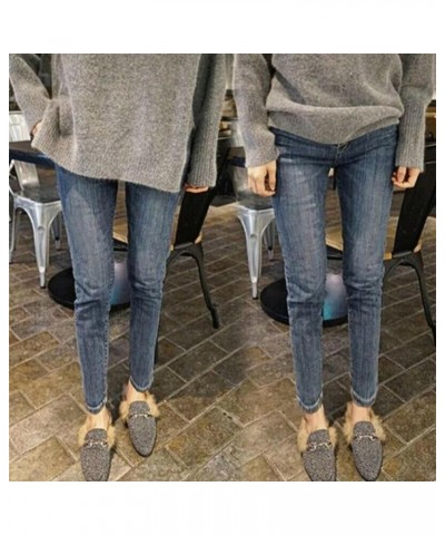 Women High Waist Thermal Jeans Fleece Lined Denim Pants Stretchy Trousers Skinny Pants Black 25 $14.38 Jeans