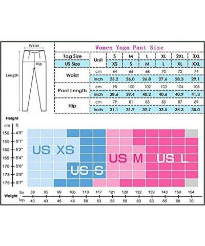 Women's High Waisted Yoga Pants with Pockets Tummy Control Yoga Pants Workout Running Legging Yg7087 $12.19 Activewear