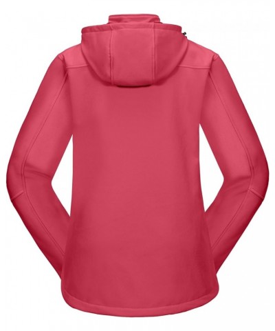 Women’s Softshell Jacket, Ski Snowboarding Jacket with Removable Hood, Fleece Lined and Water Repellent Upgrade Watermelon $2...