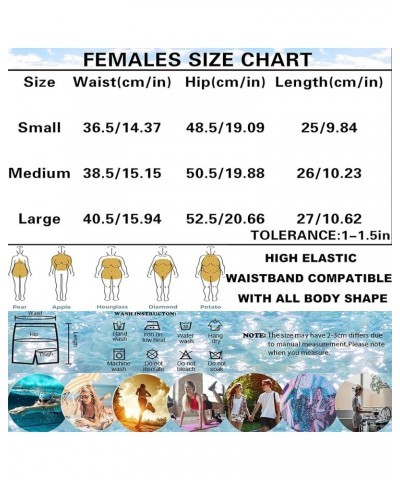 Women's Drawstring Board Shorts Quick Dry Stretch Novelty Patterns Swimsuits Swimwear Bottoms S-L Multi31 $12.25 Swimsuits