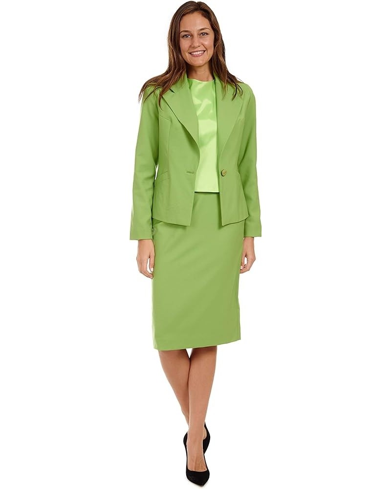 Women's 3 Piece Jacket/Blouse/Skirt Set Lime $31.74 Suits