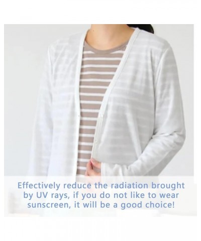 Sun Knit Cardigan Women's Thin Ice Silk Coat Shawl Air-Conditioned Shirt with Slip Skirt Khaki $13.99 Sweaters