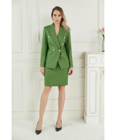 Women's 2 Piece Skirt Suit Set Business Office Lady Suits Blazer and Skirt Grape $34.41 Suits