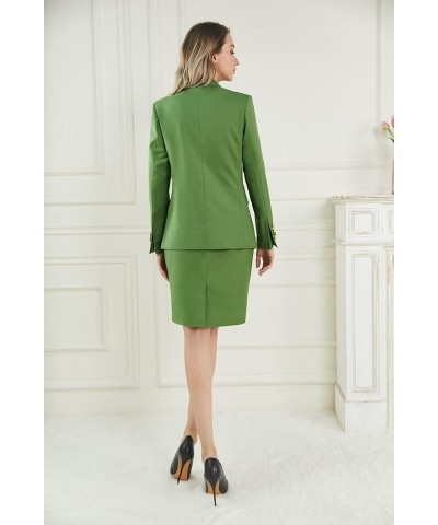 Women's 2 Piece Skirt Suit Set Business Office Lady Suits Blazer and Skirt Grape $34.41 Suits