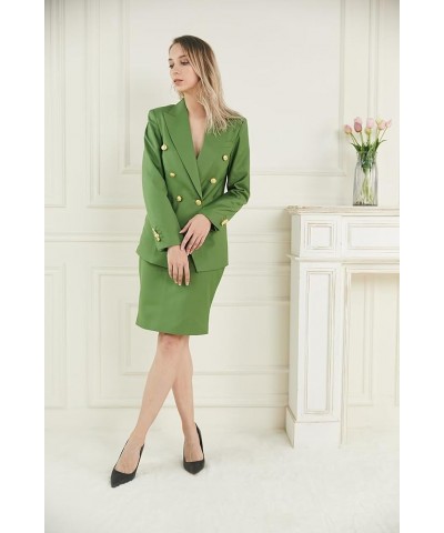 Women's 2 Piece Skirt Suit Set Business Office Lady Suits Blazer and Skirt Grape $34.41 Suits