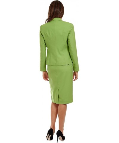 Women's 3 Piece Jacket/Blouse/Skirt Set Lime $31.74 Suits