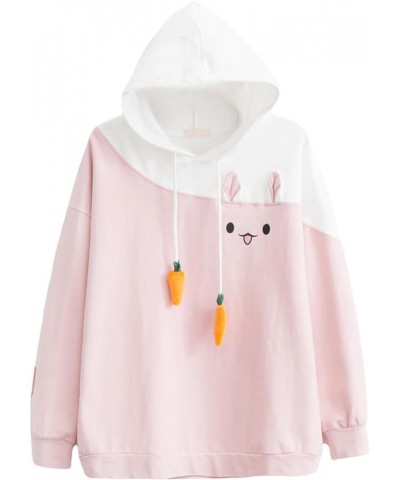 Kawaii Hoodie Cute Bunny Ears Women Long Sleeve Top Rabbit Carrot Drawstring Japanese Sweatshirt Pullover Sweater Fall Winter...