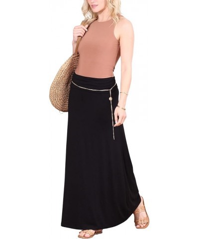 Womens Long Maxi Skirt - Made in USA Long Skirts for Women Trendy - Casual Convertible Sundress Plus Size Maxi Skirt Black $1...