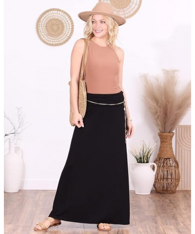 Womens Long Maxi Skirt - Made in USA Long Skirts for Women Trendy - Casual Convertible Sundress Plus Size Maxi Skirt Black $1...