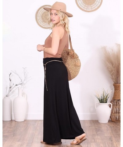 Womens Long Maxi Skirt - Made in USA Long Skirts for Women Trendy - Casual Convertible Sundress Plus Size Maxi Skirt Black $1...