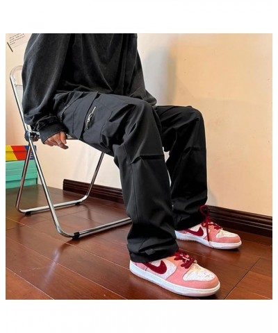 Y2k Pants Men Gothic Baggy Cargo Pants Streetwear Grunge Hip Hop Joggers Trousers Parachute Pants for Men La-black $14.51 Pants