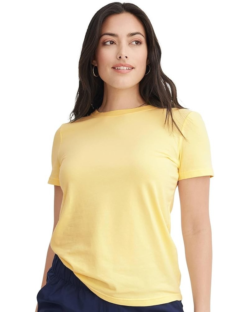 Women's Activewear Cotton Stretch Tee Light Yellow $12.09 T-Shirts