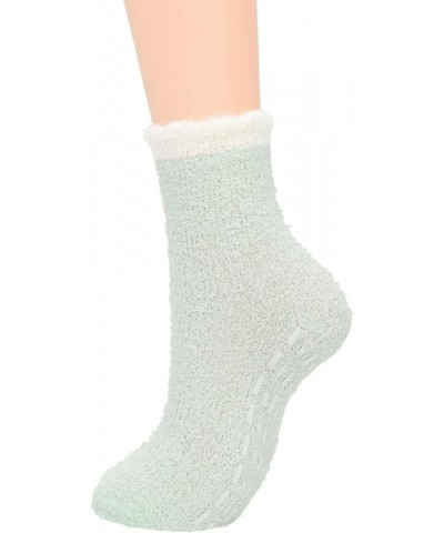 Womens Fuzzy Socks Winter Warm Fluffy Socks Athletic Outdoor Sports Socks 4 Pack Sweet Patchwork With Grips $7.64 Socks