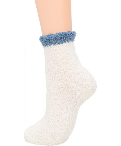 Womens Fuzzy Socks Winter Warm Fluffy Socks Athletic Outdoor Sports Socks 4 Pack Sweet Patchwork With Grips $7.64 Socks