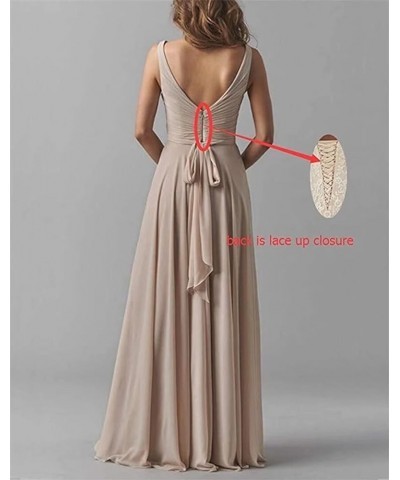 Women's Long Bridesmaid Dresses 2022 Chiffon V Neck Evening Party Gown Sleeveless Formal Dress with Pockets GY03 Pm $29.44 Dr...