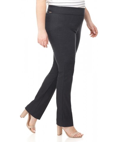 Curvy Woman Plus Size Modern Straight Leg Pant w/Tummy Control Dk Charcoal $25.49 Pants