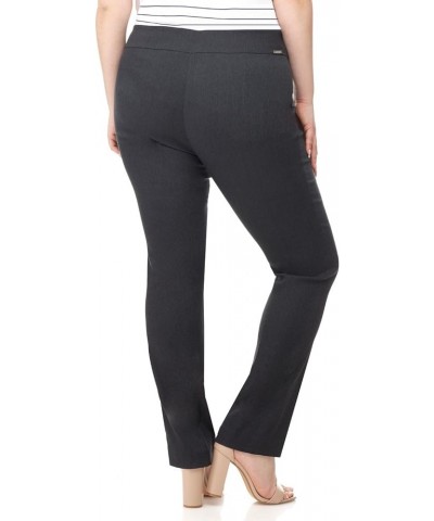 Curvy Woman Plus Size Modern Straight Leg Pant w/Tummy Control Dk Charcoal $25.49 Pants