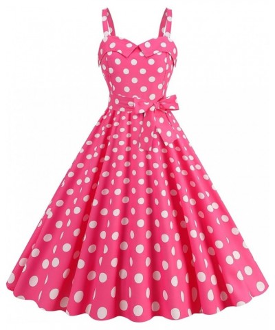 1950's Vintage Dress for Women Sleeveless Square Neck Midi A-Line Dresses Polka Dot Retro Swing Party Cocktail Dress Cami-pin...