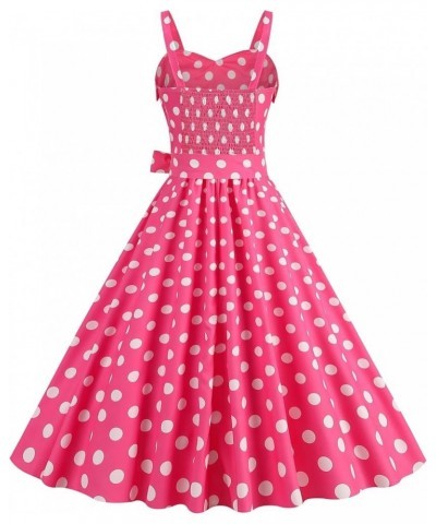 1950's Vintage Dress for Women Sleeveless Square Neck Midi A-Line Dresses Polka Dot Retro Swing Party Cocktail Dress Cami-pin...