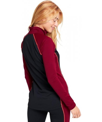 Women's Heavyweight X Base Layer Quarter-Zip Mulled Berry / True Black Large $32.53 Activewear