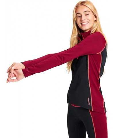 Women's Heavyweight X Base Layer Quarter-Zip Mulled Berry / True Black Large $32.53 Activewear