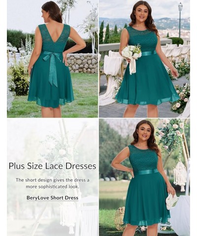 Cocktail Dresses Prom Dress for Teens Wedding Guest Sleeveless Lace Formal Dresses Shot-peacock Green $21.38 Dresses