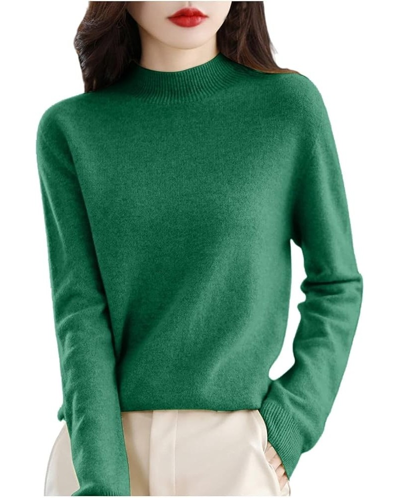 Womens Sweaters, Cashmere Sweaters for Women, 100% Cashmere Long Sleeve Crew Neck Soft Warm Pullover Knit Jumpers B01-green $...