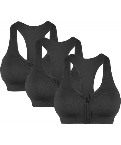 3 Pack Women's Medium Support Cross Back Wirefree Removable Cups Yoga Sport Bra Bbb- B108 $16.32 Lingerie