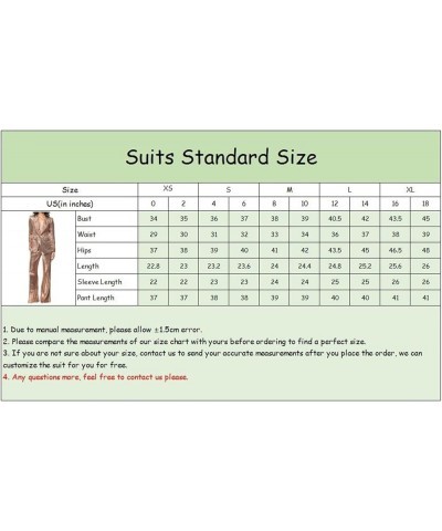 Women's Sequined Formal Blazer Sets 2 Pieces Jacket Trouser Cambo Party Wedding Wear Coat Green Glow $32.63 Suits