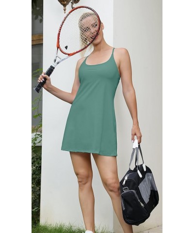 Tennis Dress for Women Athletic Dress with Built-in Shorts & Bras Womens Workout Golf Exercise Dresses Olive Green $16.81 Act...