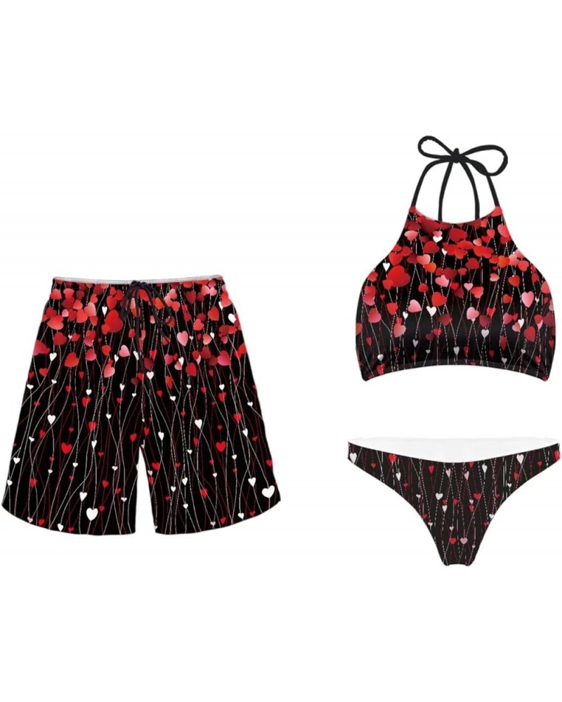 Couple Matching Swimsuit for Women and Mens Summer Beachwear Bathing Suit Women Valentine's Day-4 $13.74 Others