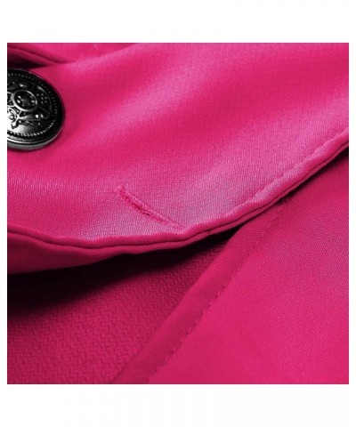 Blazer Jackets for Women Casual Long Sleeve Lapel Oversized Button Work Office Blazer Suit Jacket Plus Size 06-hot Pink $7.19...