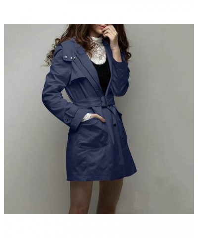 Womens Warm Winter Coats Fuzzy Fleece Lined Parka Slim Fit Thicken Sherpa Hooded Long Jackets Outerwear G04-navy $29.24 Jackets