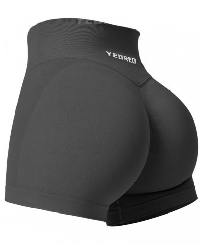 Scrunch Butt Workout Shorts Women 3.5" Seamless V Cross Waist Sport Gym Amplify Shorts 2 Smoke Grey (3.5" Inseam） $13.80 Acti...